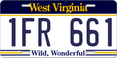 WV license plate 1FR661