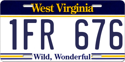 WV license plate 1FR676