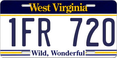 WV license plate 1FR720