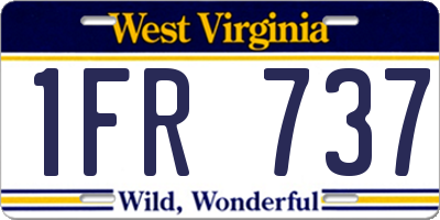 WV license plate 1FR737