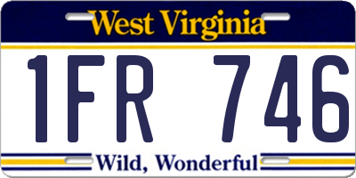 WV license plate 1FR746