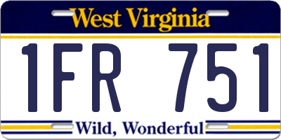 WV license plate 1FR751