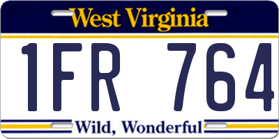 WV license plate 1FR764