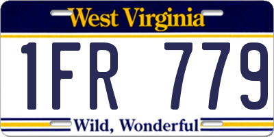 WV license plate 1FR779