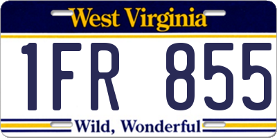 WV license plate 1FR855