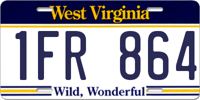 WV license plate 1FR864