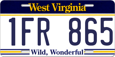 WV license plate 1FR865