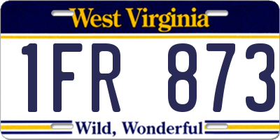WV license plate 1FR873