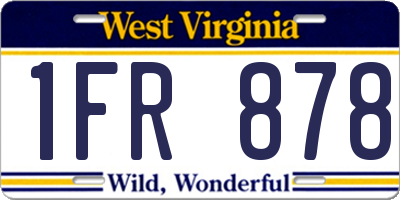 WV license plate 1FR878