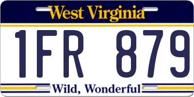 WV license plate 1FR879