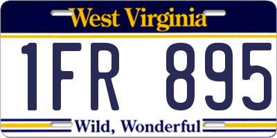 WV license plate 1FR895