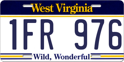 WV license plate 1FR976