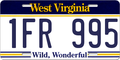 WV license plate 1FR995