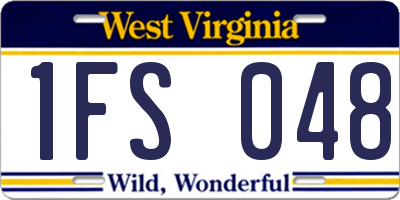WV license plate 1FS048