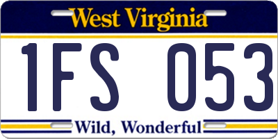 WV license plate 1FS053