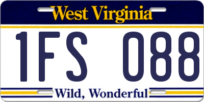 WV license plate 1FS088