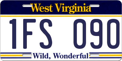 WV license plate 1FS090