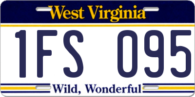 WV license plate 1FS095