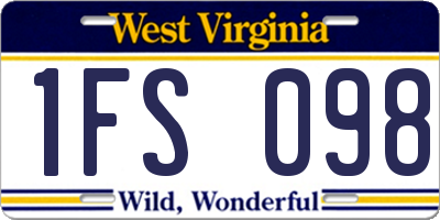 WV license plate 1FS098