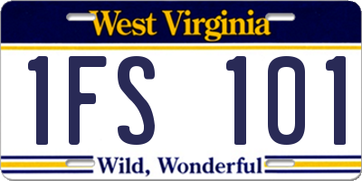 WV license plate 1FS101