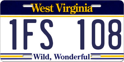 WV license plate 1FS108
