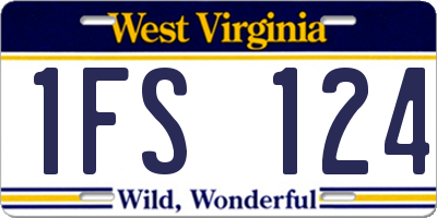 WV license plate 1FS124