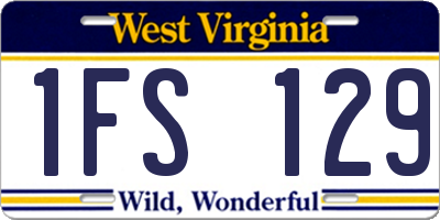 WV license plate 1FS129