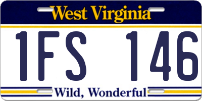 WV license plate 1FS146