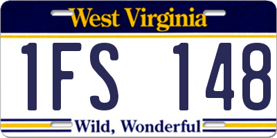 WV license plate 1FS148