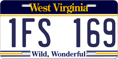 WV license plate 1FS169