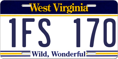 WV license plate 1FS170