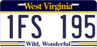 WV license plate 1FS195
