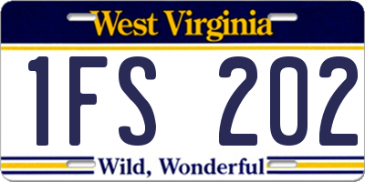 WV license plate 1FS202