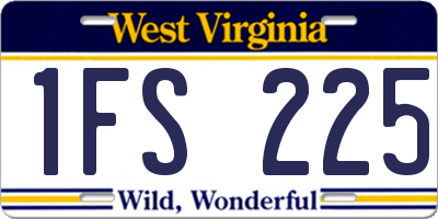 WV license plate 1FS225