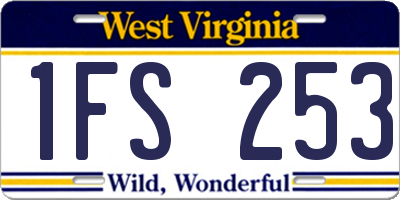WV license plate 1FS253