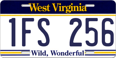 WV license plate 1FS256