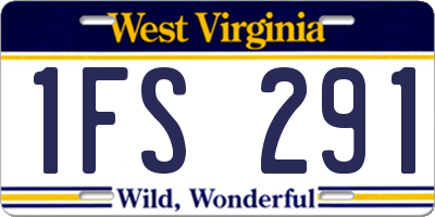WV license plate 1FS291