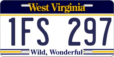 WV license plate 1FS297