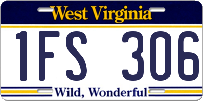 WV license plate 1FS306