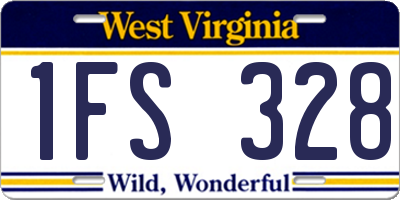 WV license plate 1FS328