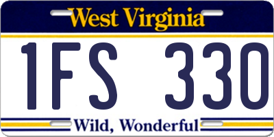 WV license plate 1FS330