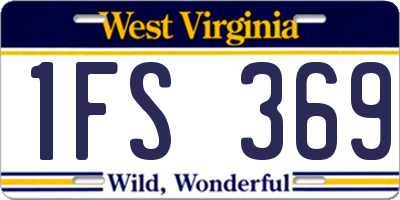 WV license plate 1FS369