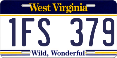 WV license plate 1FS379