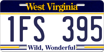 WV license plate 1FS395