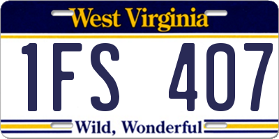 WV license plate 1FS407
