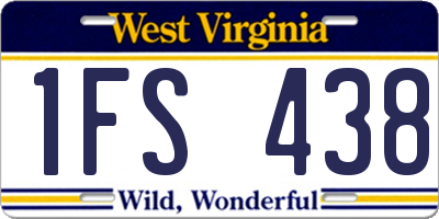 WV license plate 1FS438