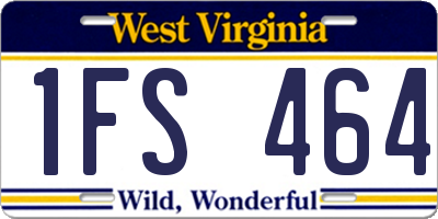 WV license plate 1FS464