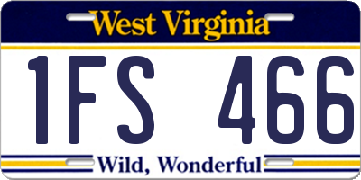 WV license plate 1FS466