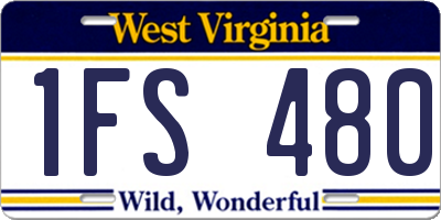 WV license plate 1FS480