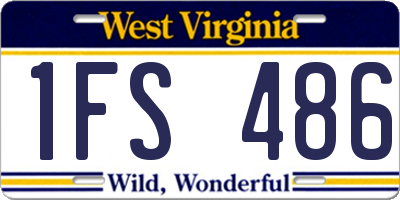 WV license plate 1FS486